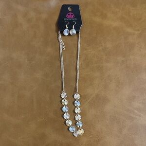 Paparazzi Two-Tone Gold and Silver Necklace & Earrings Set